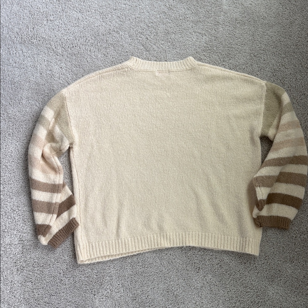 Pink Lily Cream Knit Sweater Size M - Picture 4 of 7